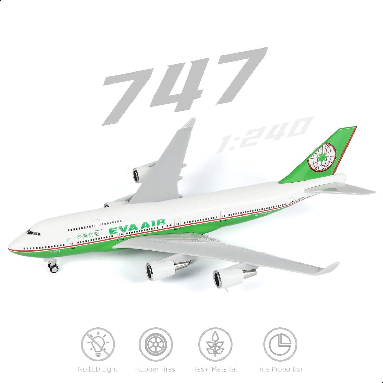 Model Kit Eva - Modellino Aereo EVA Air 747 da